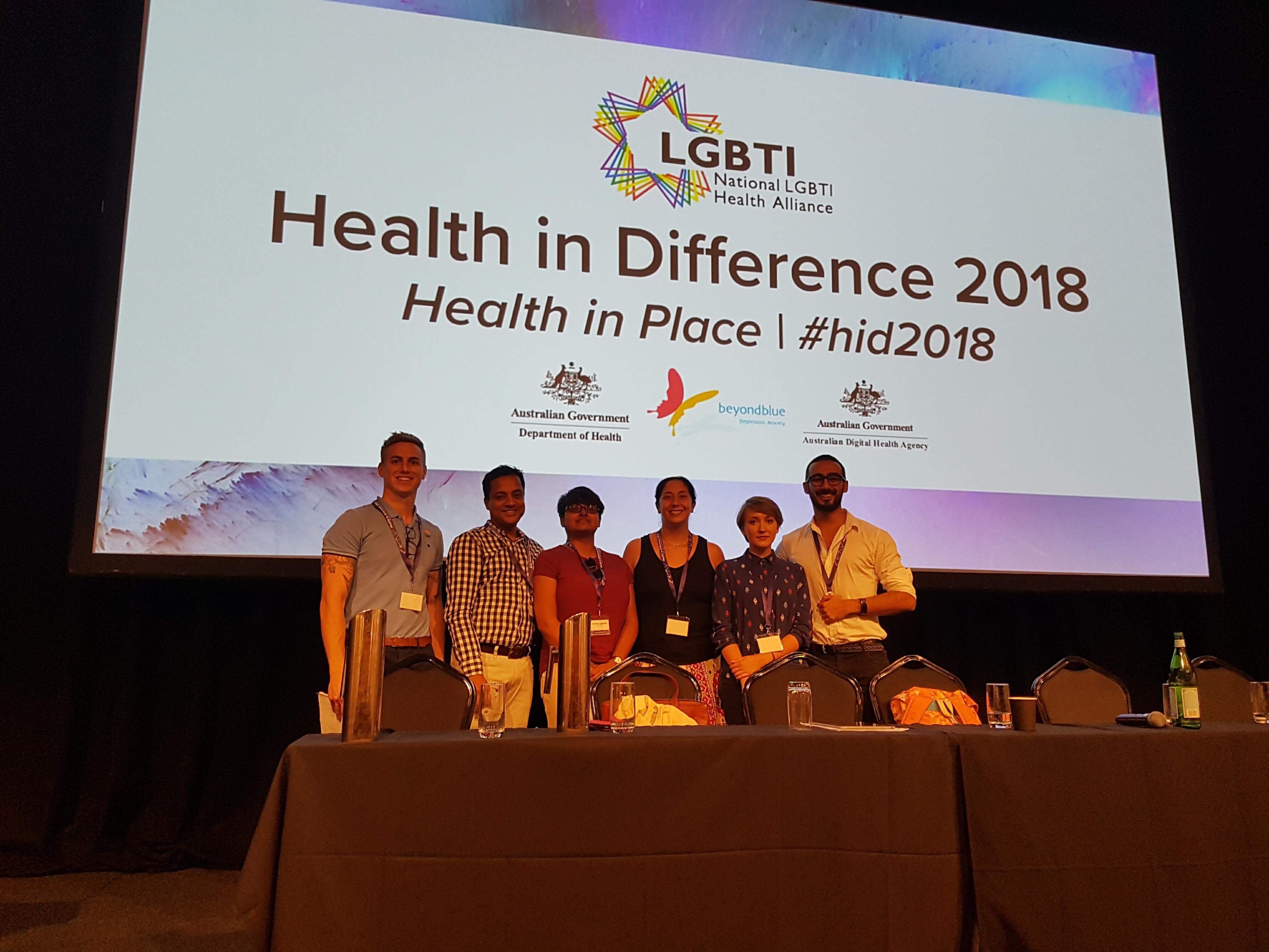 Brett Hatfield presents on LGBTI refugees at the Health in Difference Conference 2018